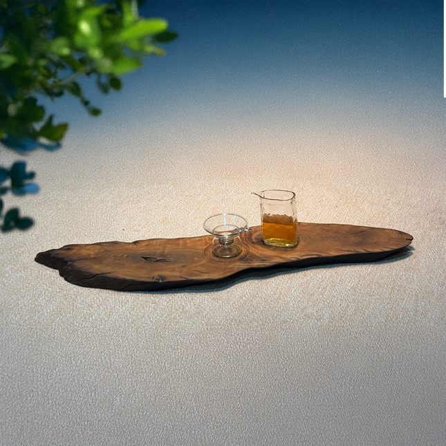 Natural Wooden Tea Tray KT04 – Zen Minimal Tea Service Tray for Tabletop & Mindful Tea Rituals