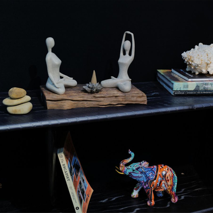 Yoga Statue Duo Decorative Set – Sculptural Zen Interiors