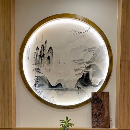 Ink Wash Landscape Painting T118 – Custom Size