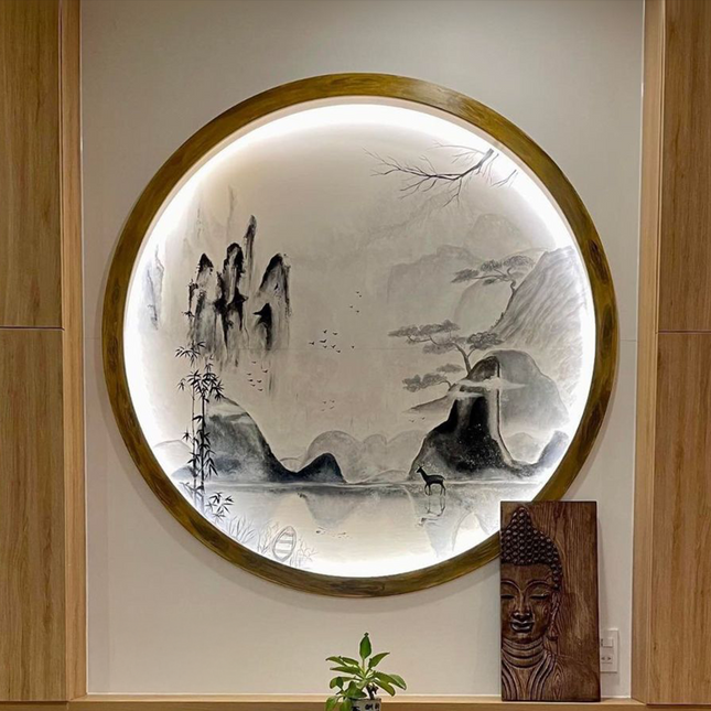 Ink Wash Landscape Painting T118 – Custom Size