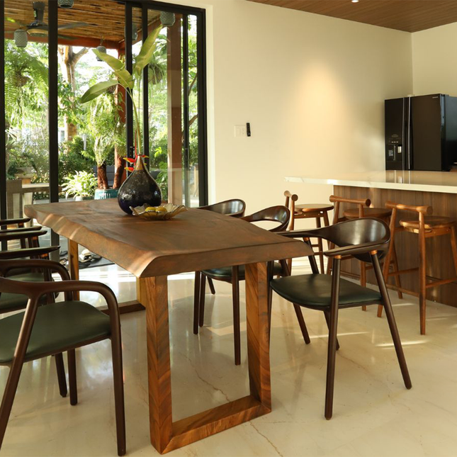 Solid Wood Dining Table Yen Tu D220 x R90 cm BA108