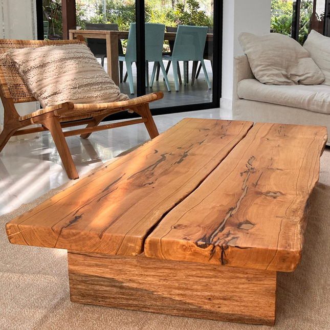 Modern Wooden Sofa Table KT056 – Refined Natural Wood Furniture