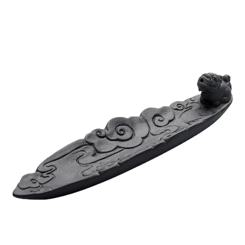 Black Ceramic Cloud Incense Stick Holder