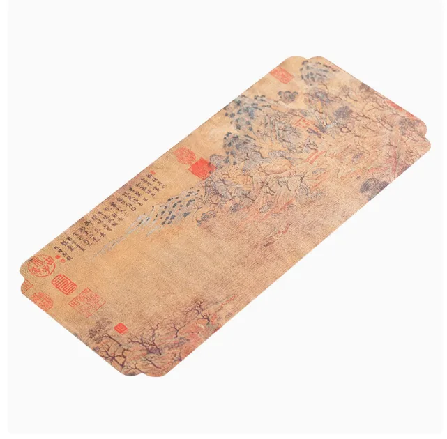Double Sided Linen Tea Mat With Peach Blossom Print