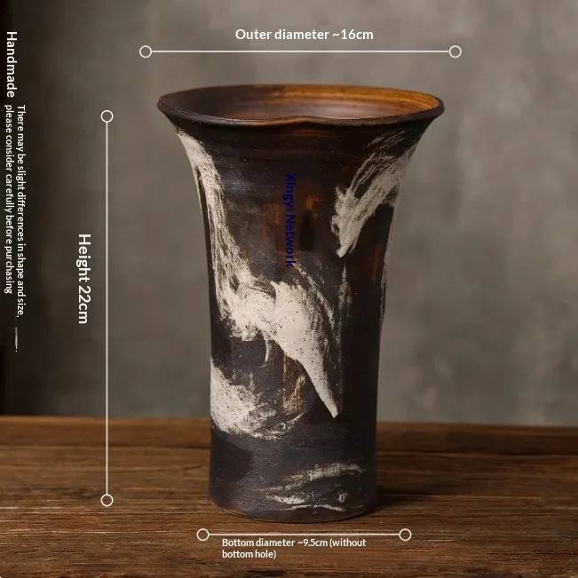 Hand Painted Ceramic Vase For Dried Flowers