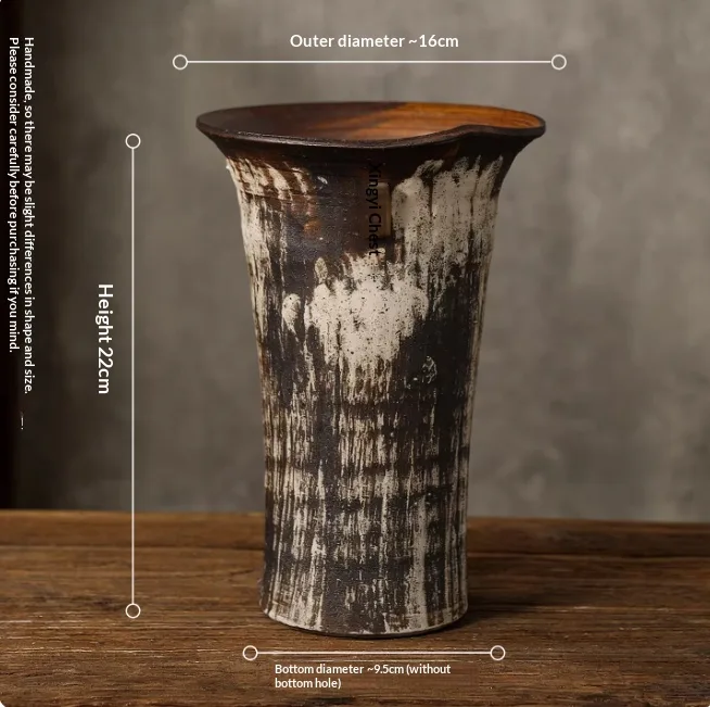 Hand Painted Ceramic Vase For Dried Flowers