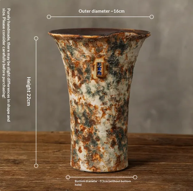 Hand Painted Ceramic Vase For Dried Flowers