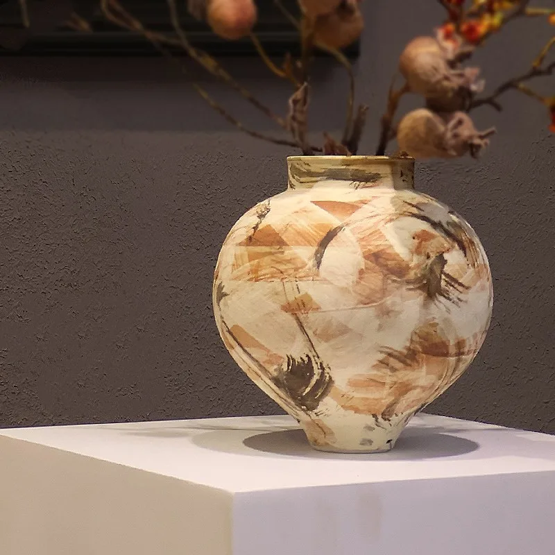 Hand Painted Retro Ceramic Bud Vase