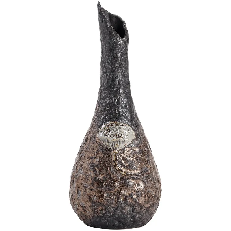 Iron Glaze Stoneware Bud Vase