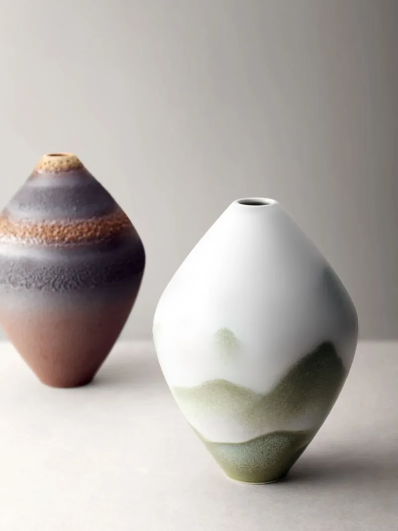 Japanese Style Gradient Glaze Ceramic Vase