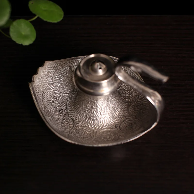 Silver Tone Swan Incense Stick Holder