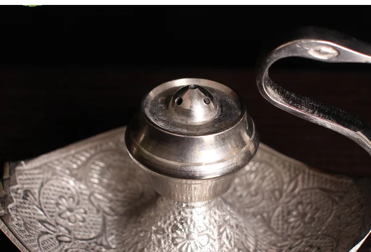Silver Tone Swan Incense Stick Holder