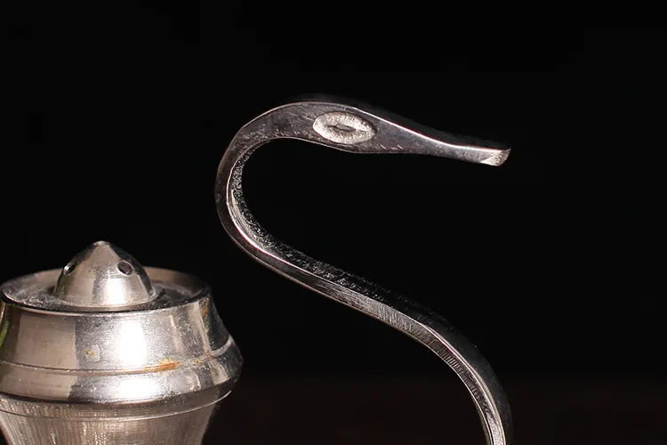 Silver Tone Swan Incense Stick Holder