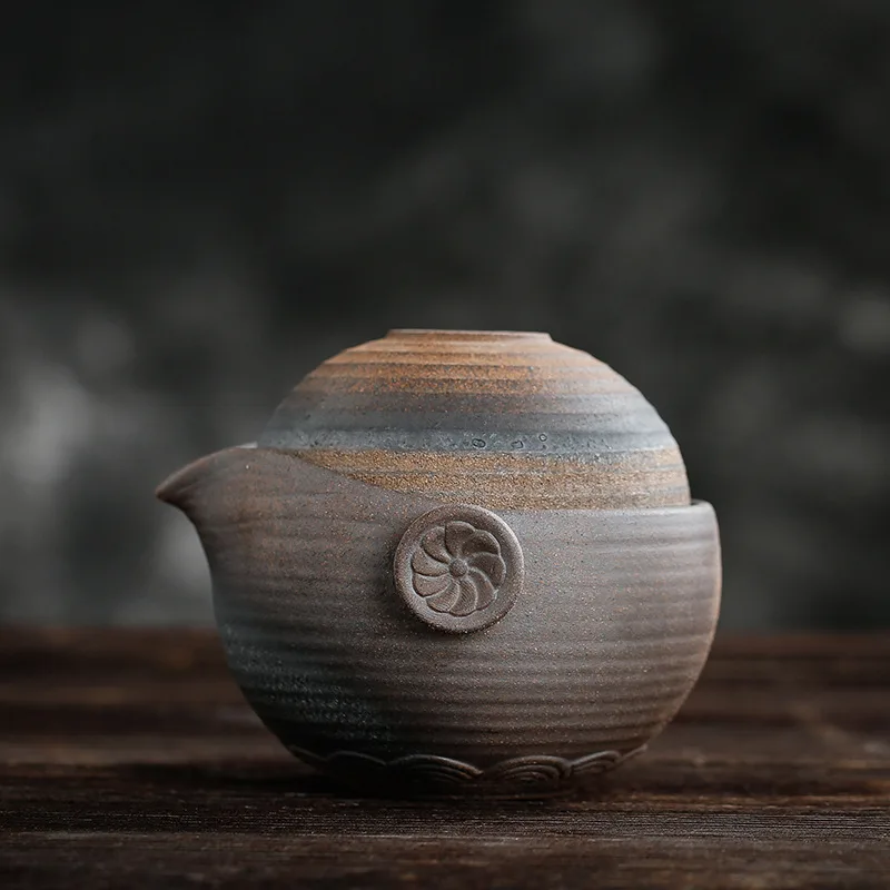 Stoneware Travel Tea Set One Pot And One Cup