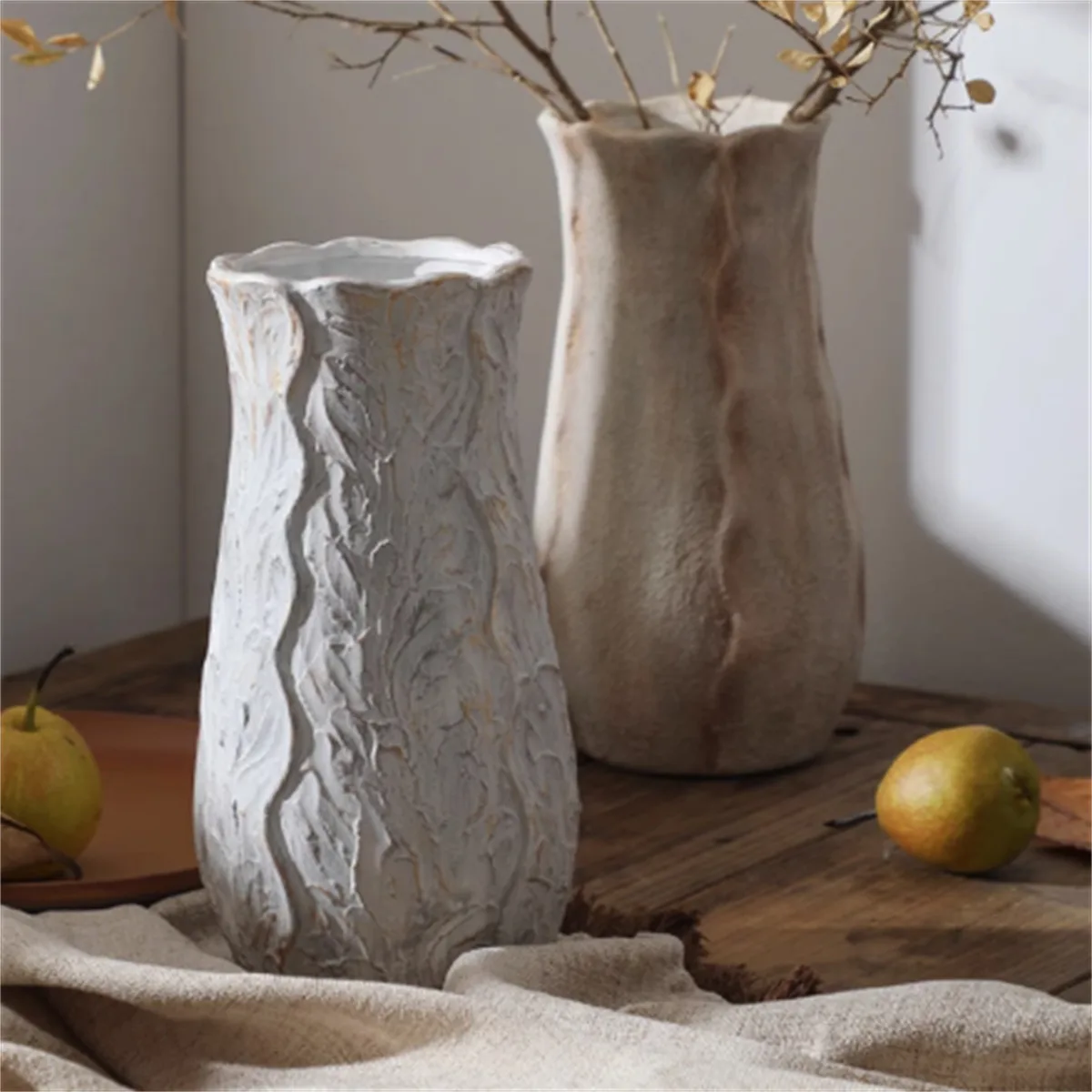 Tall Textured Wabi Sabi Ceramic Vase