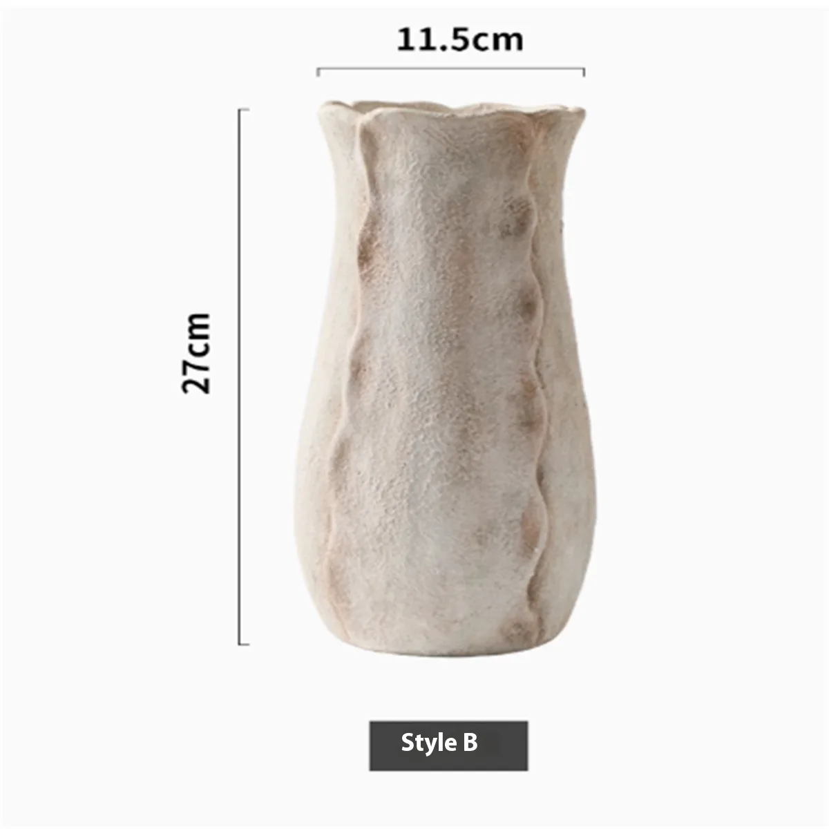 Tall Textured Wabi Sabi Ceramic Vase