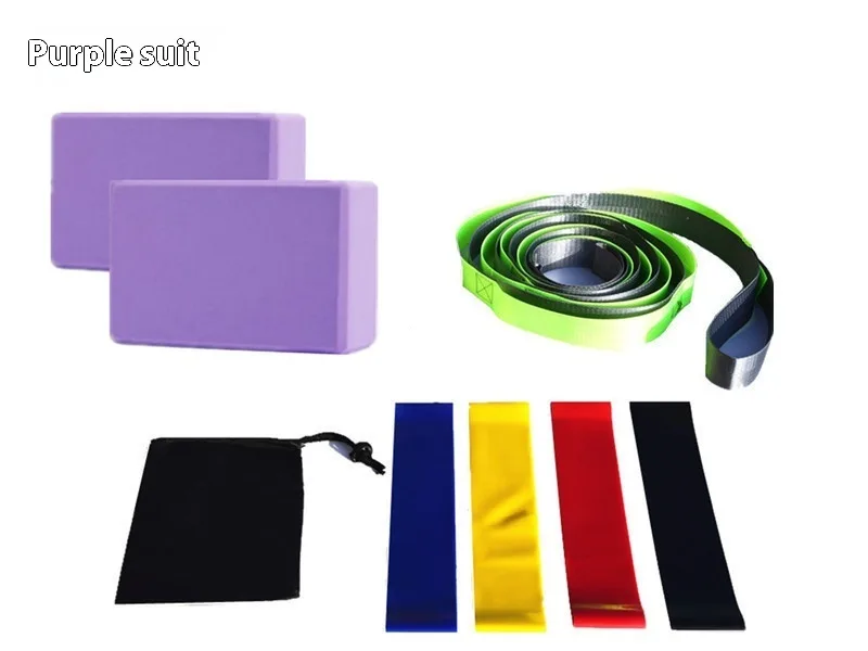 Yoga Block And Stretch Strap Set With Storage Bag